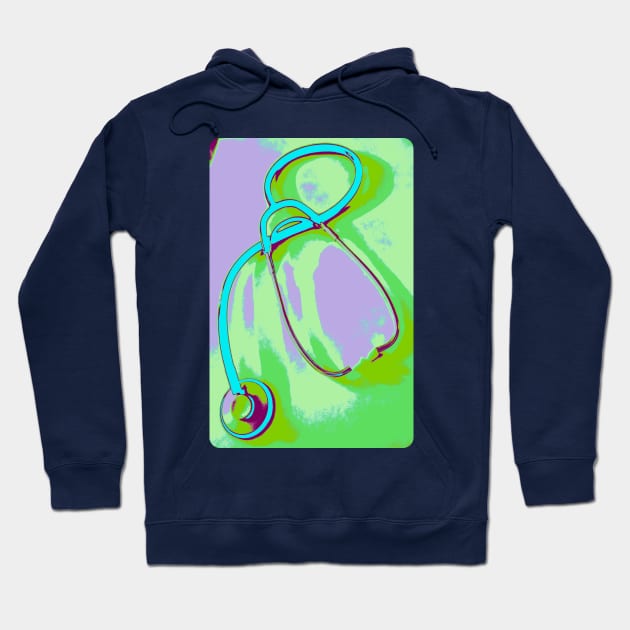stethoscope art poster Hoodie by Retropenguin